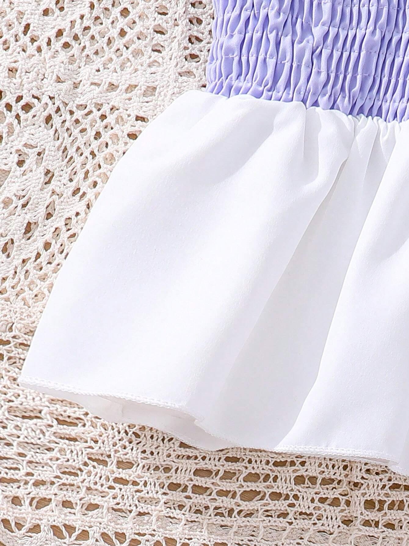 Girls' Smocked Peplum Blouse and Elastic Waist Pants Set Wholesale