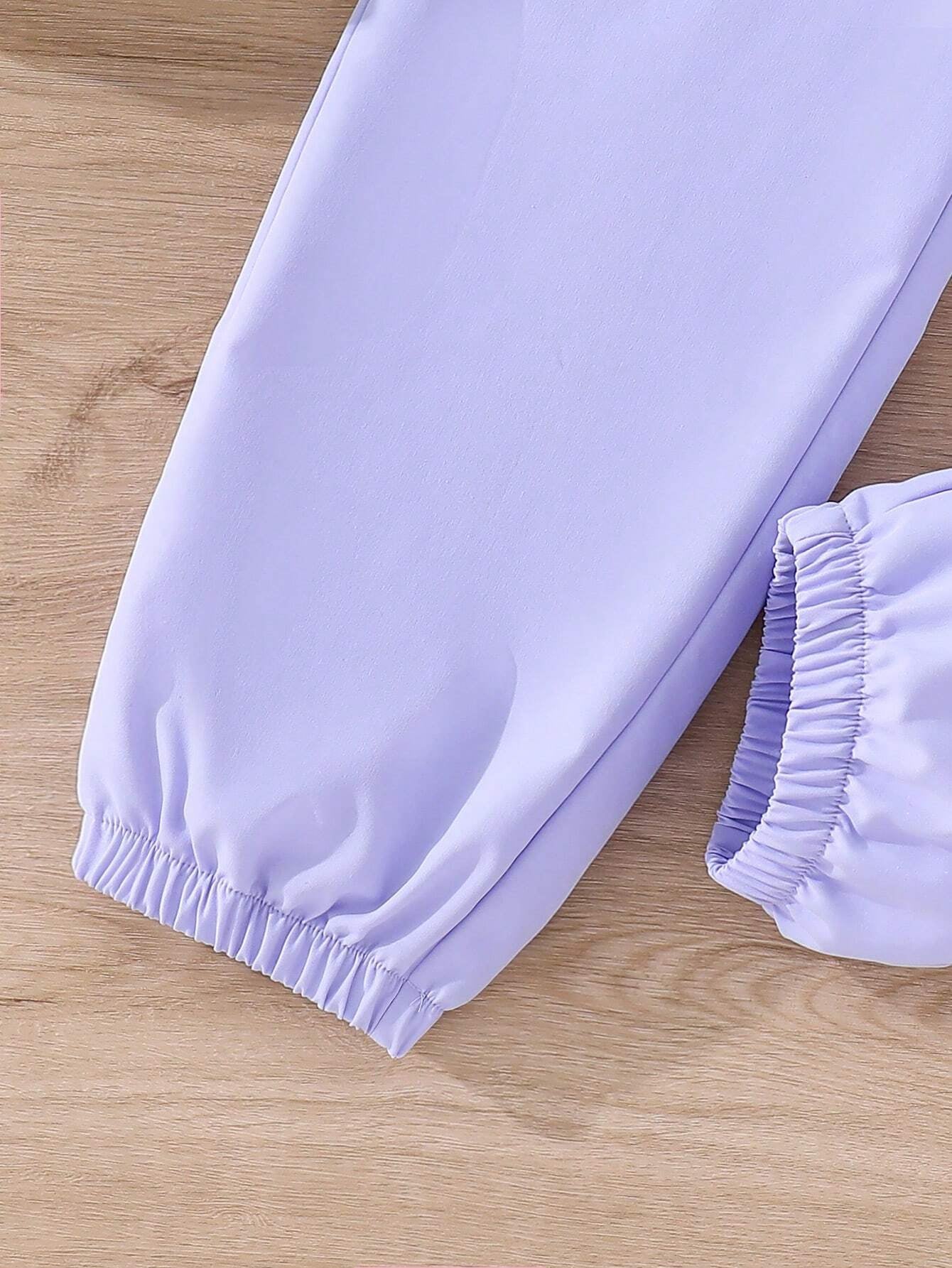 Girls' Smocked Peplum Blouse and Elastic Waist Pants Set Wholesale
