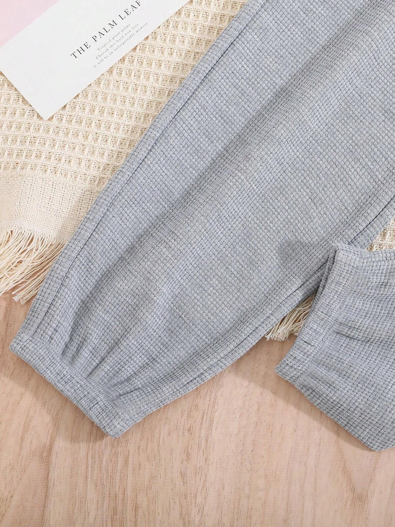 Girls' Casual Gray Hooded Zip-Up Jogger Set BeiLa Wholesale