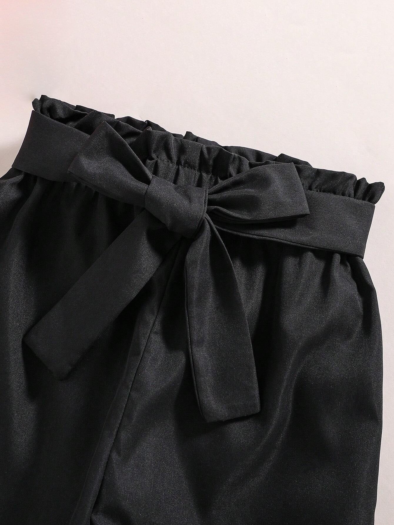 Girls' Puff Sleeve Top and Wide-Leg Pants Set Wholesale