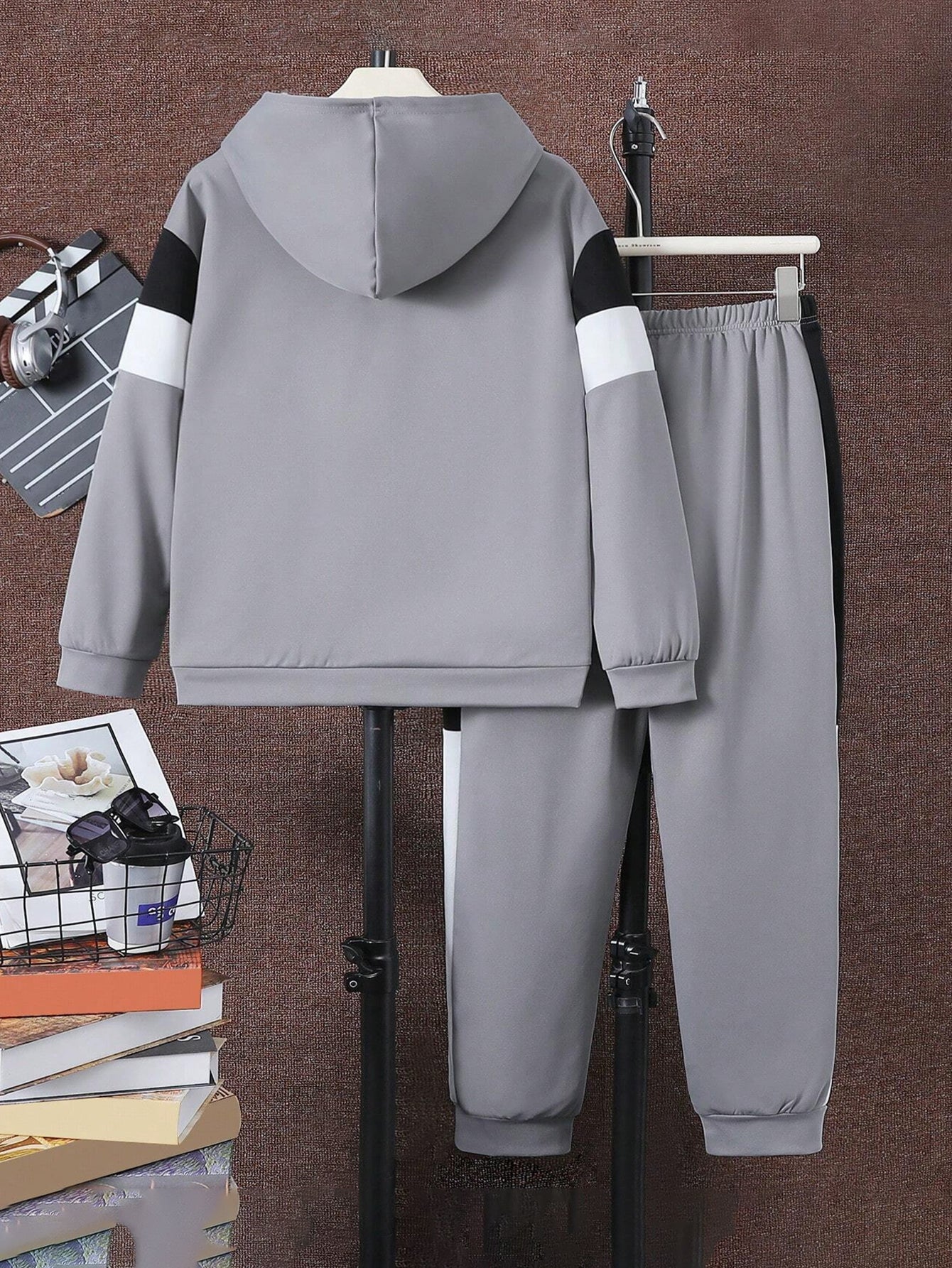 Boys Gray and Black 'Future' Hoodie and Jogger Set Wholesale