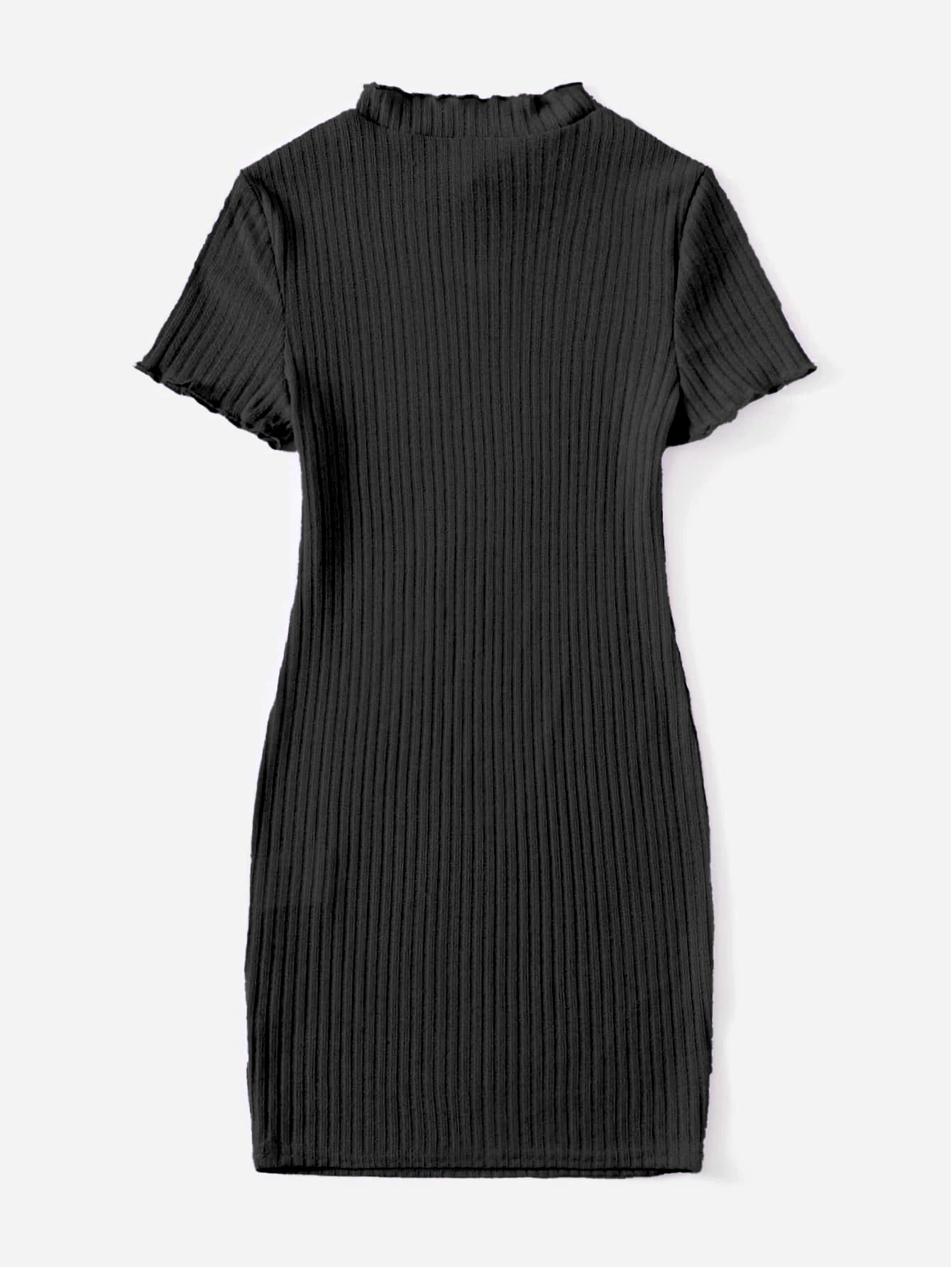 Girls' Elegant Butterfly Embroidered Ribbed Dress Wholesale