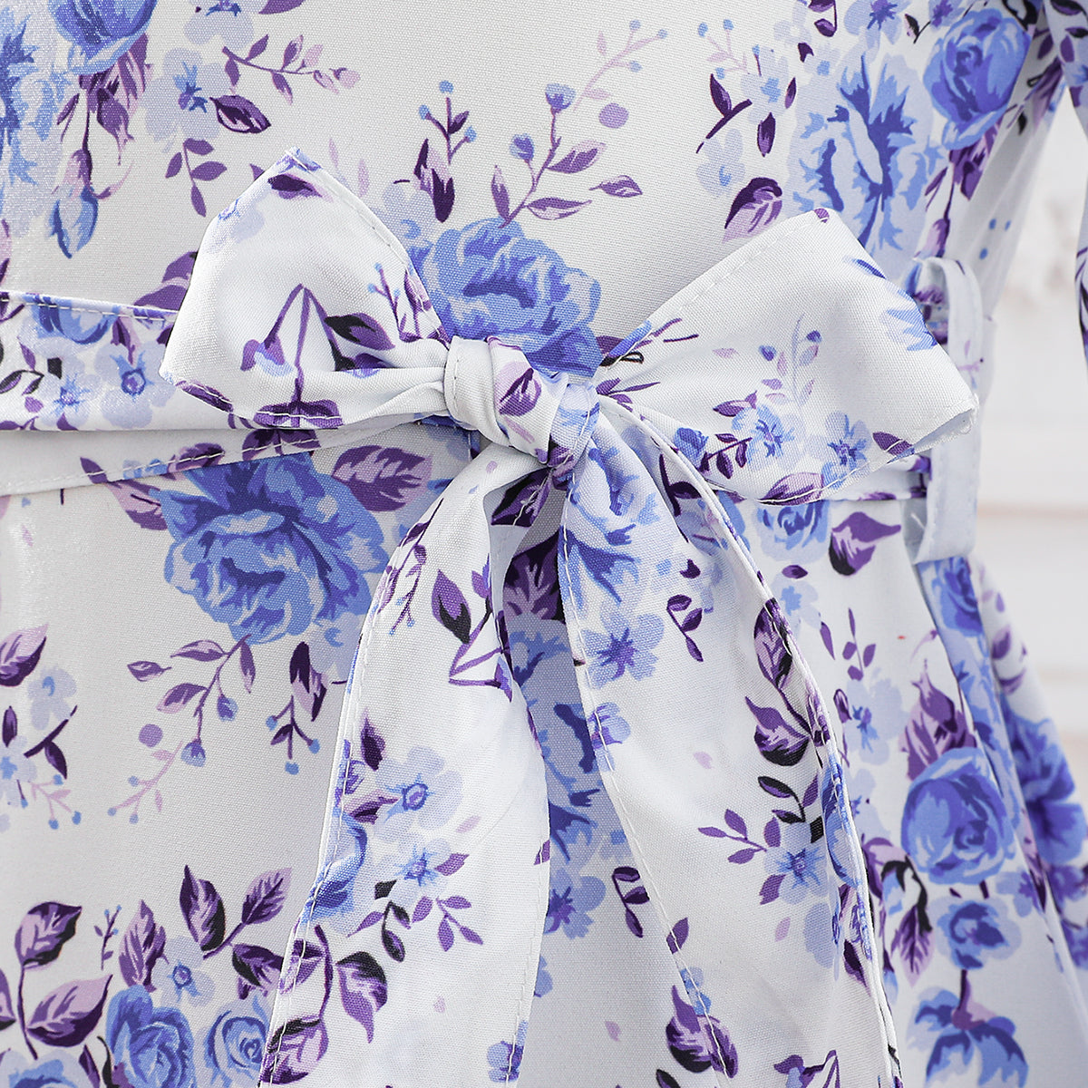 Girls' Pink Floral Long-Sleeve Maxi Dress Wholesale