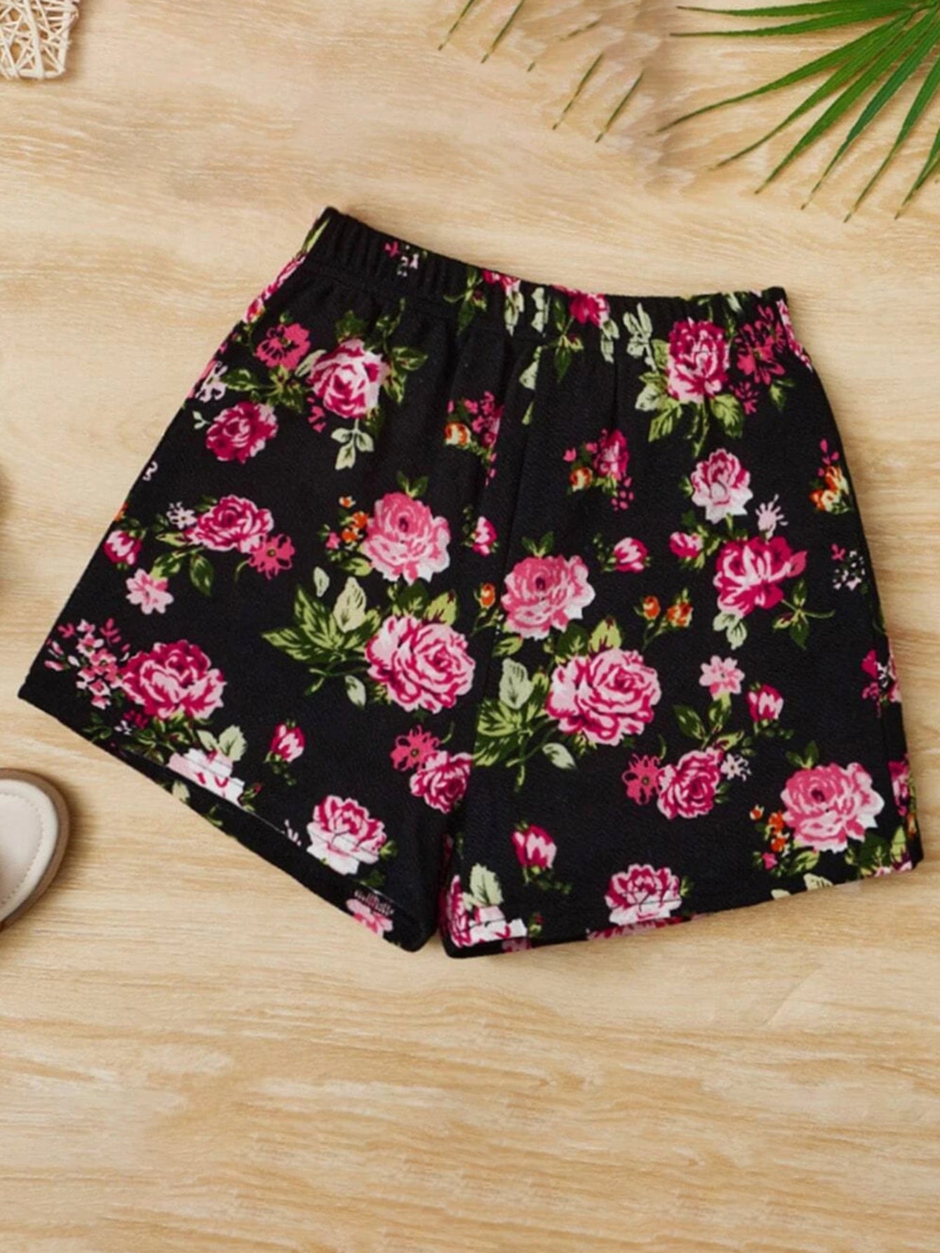 Girls' Floral Ruffle Strap Top & Shorts Set Wholesale