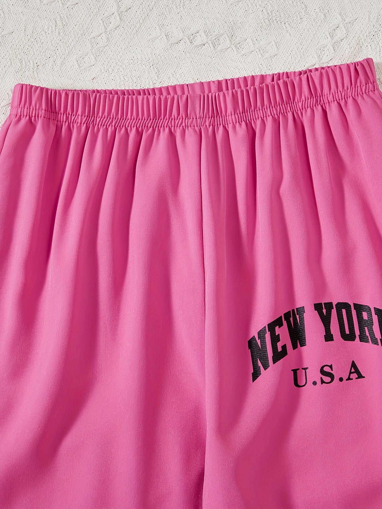 Girls'Graphic Sweatshirt and Cargo Joggers Set Wholesale