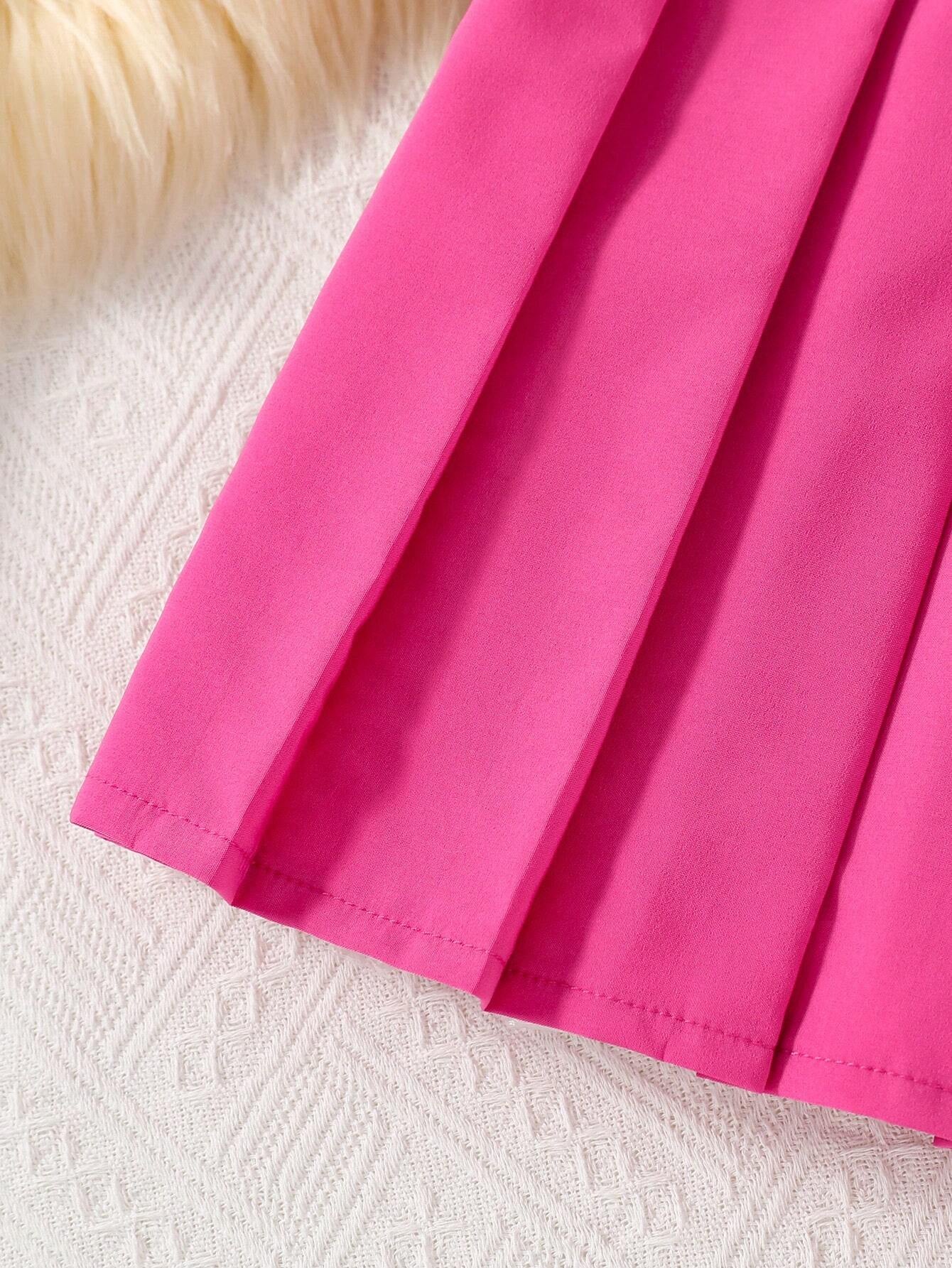 Girls' Graphic Tee & Pleated Skirt Set Wholesale