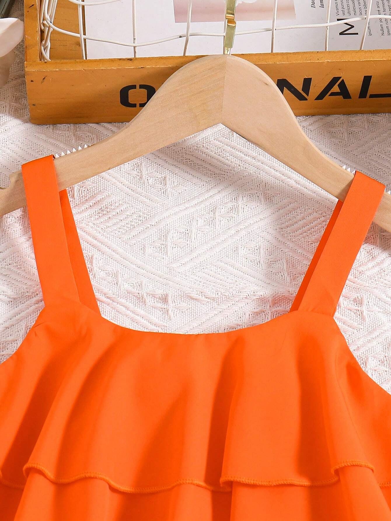 Girls' Tropical Ruffle Tank Top and Floral Shorts Set Wholesale