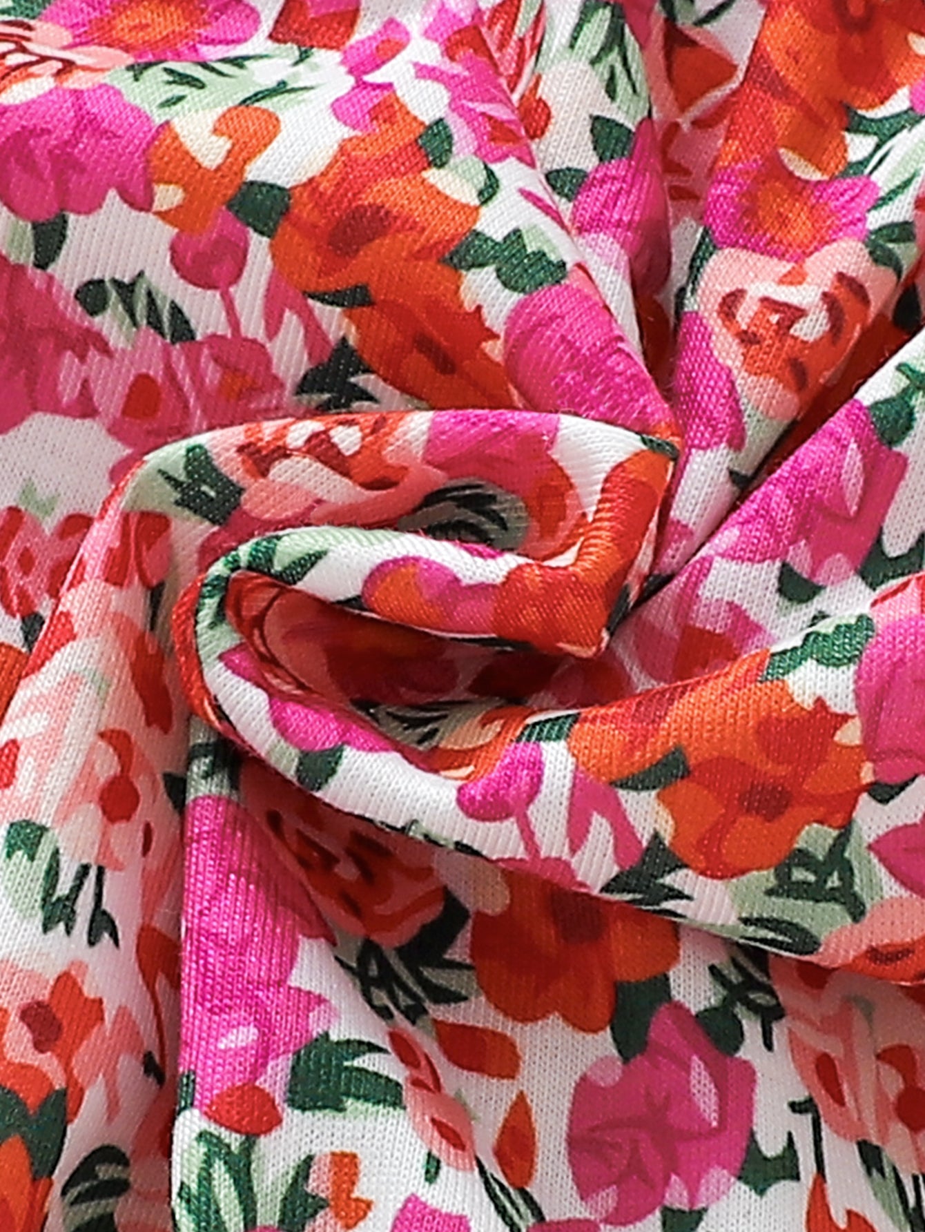 Floral Print Off-Shoulder Girls' Jumpsuit Wholesale