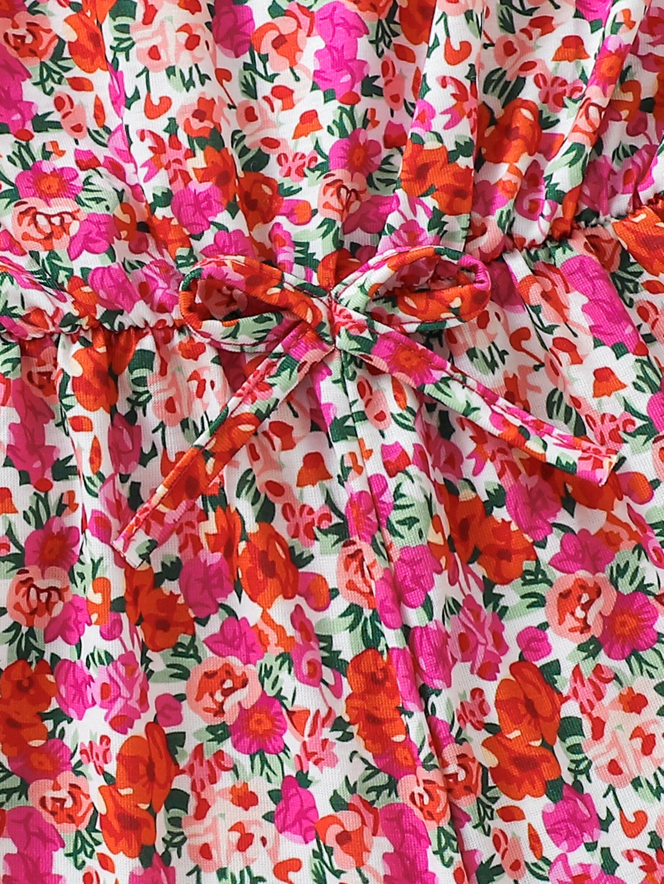 Floral Print Off-Shoulder Girls' Jumpsuit Wholesale