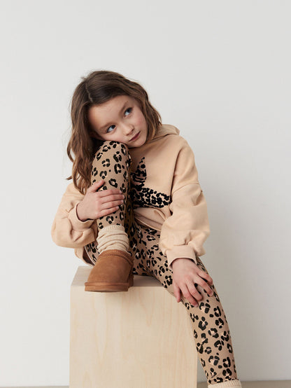 Girls'Star Hoodie & Leopard Leggings Set Wholesale