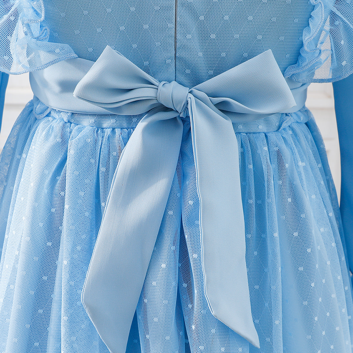 Girls' Light Blue Ruffled Tulle Dress – Wholesale