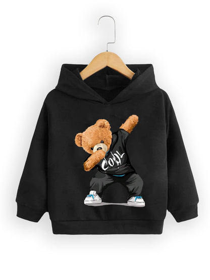 Boys'Bear Hoodie & Denim Jeans Set Wholesale