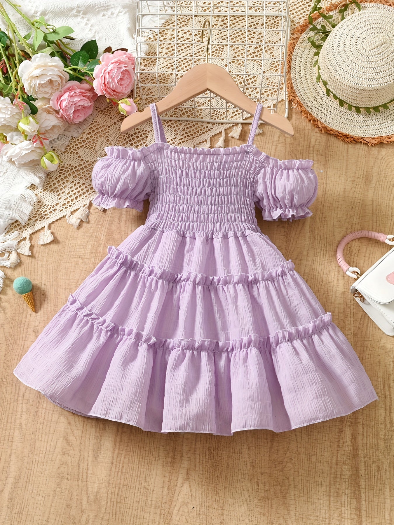 Tiered Puff Sleeve Summer Dress