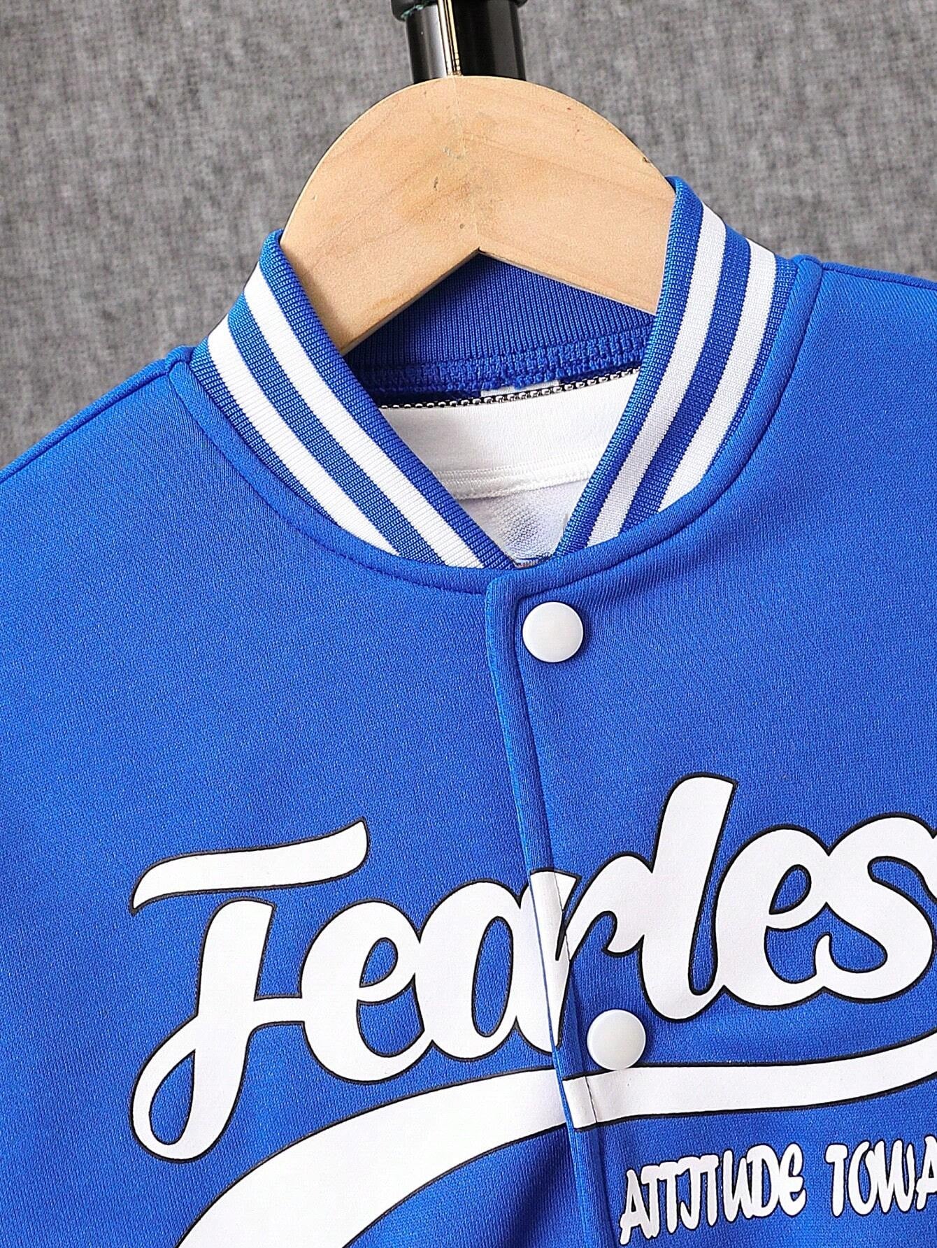 Fearless Varsity Jacket and Jogger Set for Boys Wholesale