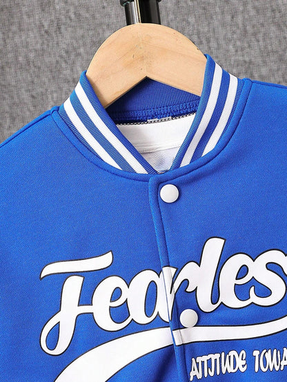 Fearless Varsity Jacket and Jogger Set for Boys Wholesale