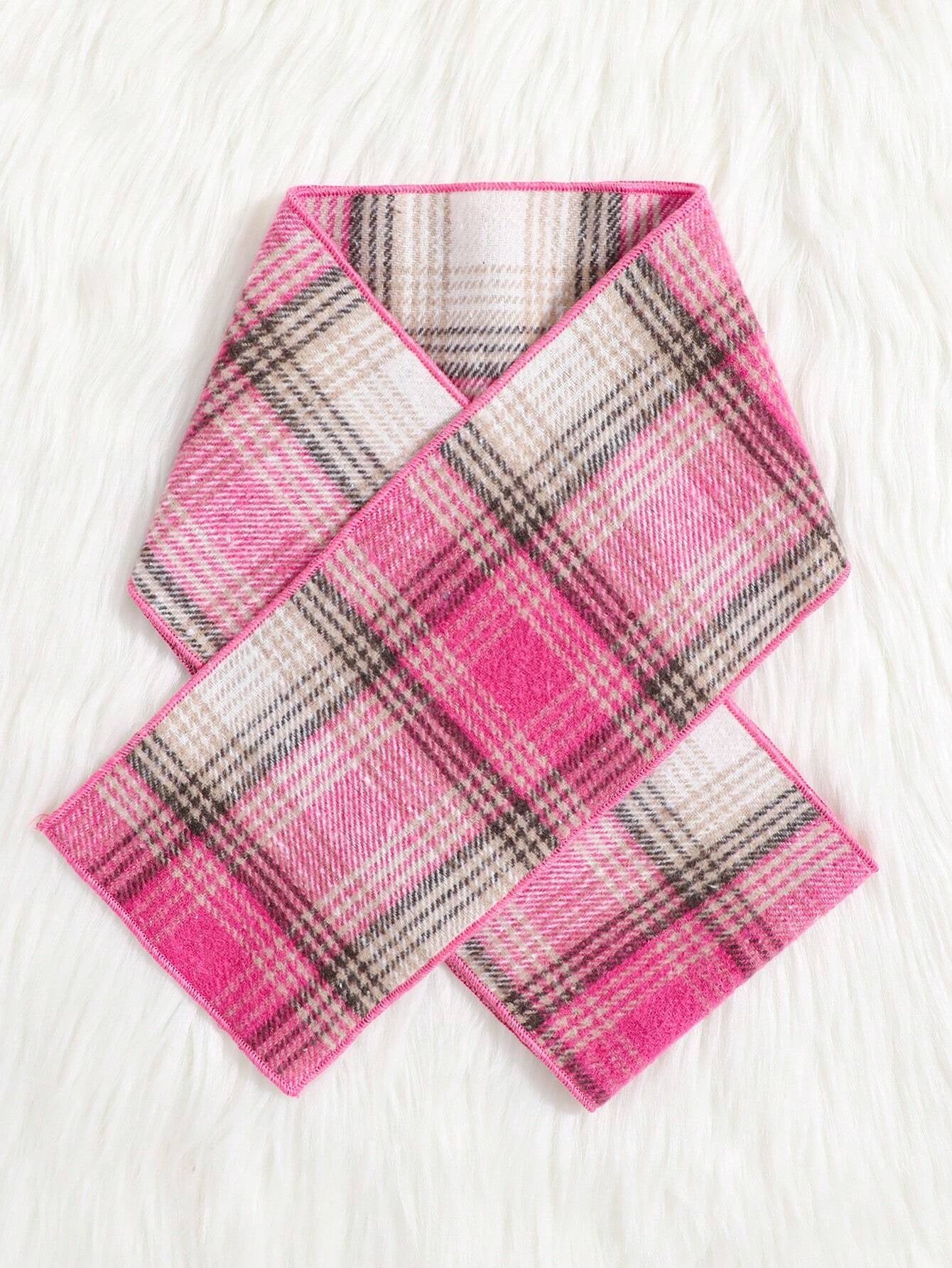 Trendy Pink Plaid Dress for Girls