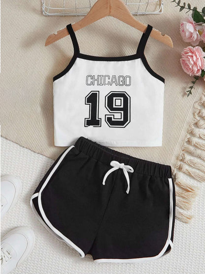 Girls' Chicago 19 Sporty Tank and Shorts Set Wholesale