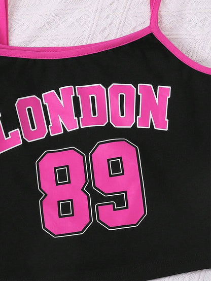 Girls 'London 89' Sports Tank and Shorts Set Wholesale