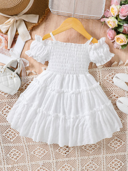 Tiered Puff Sleeve Summer Dress