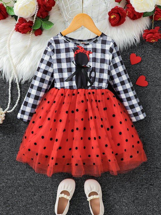 Wholesale Polka Dot Gingham Tutu Dress for Girls