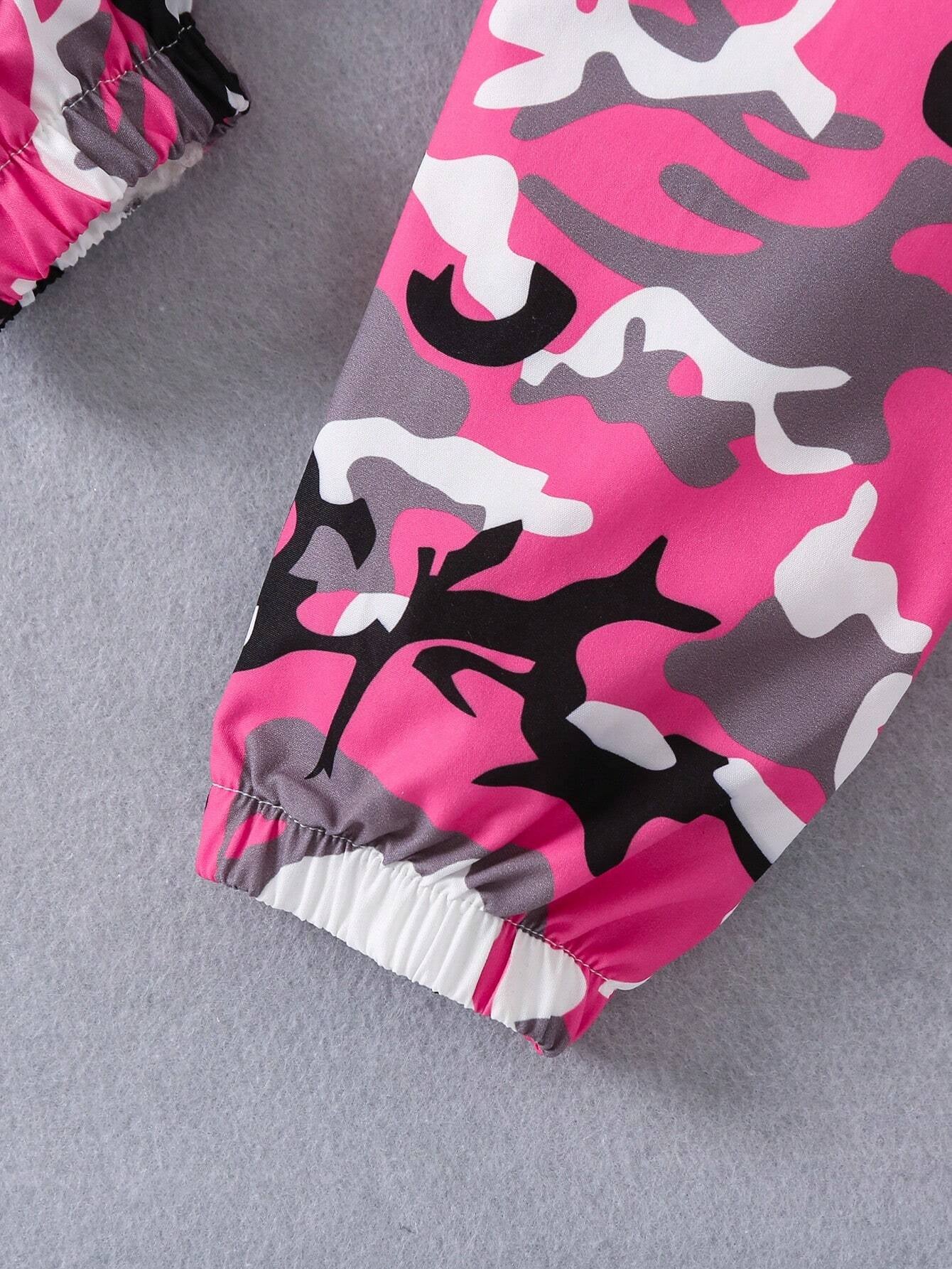 Girls' Sweatshirt & Pink Camo Joggers Set