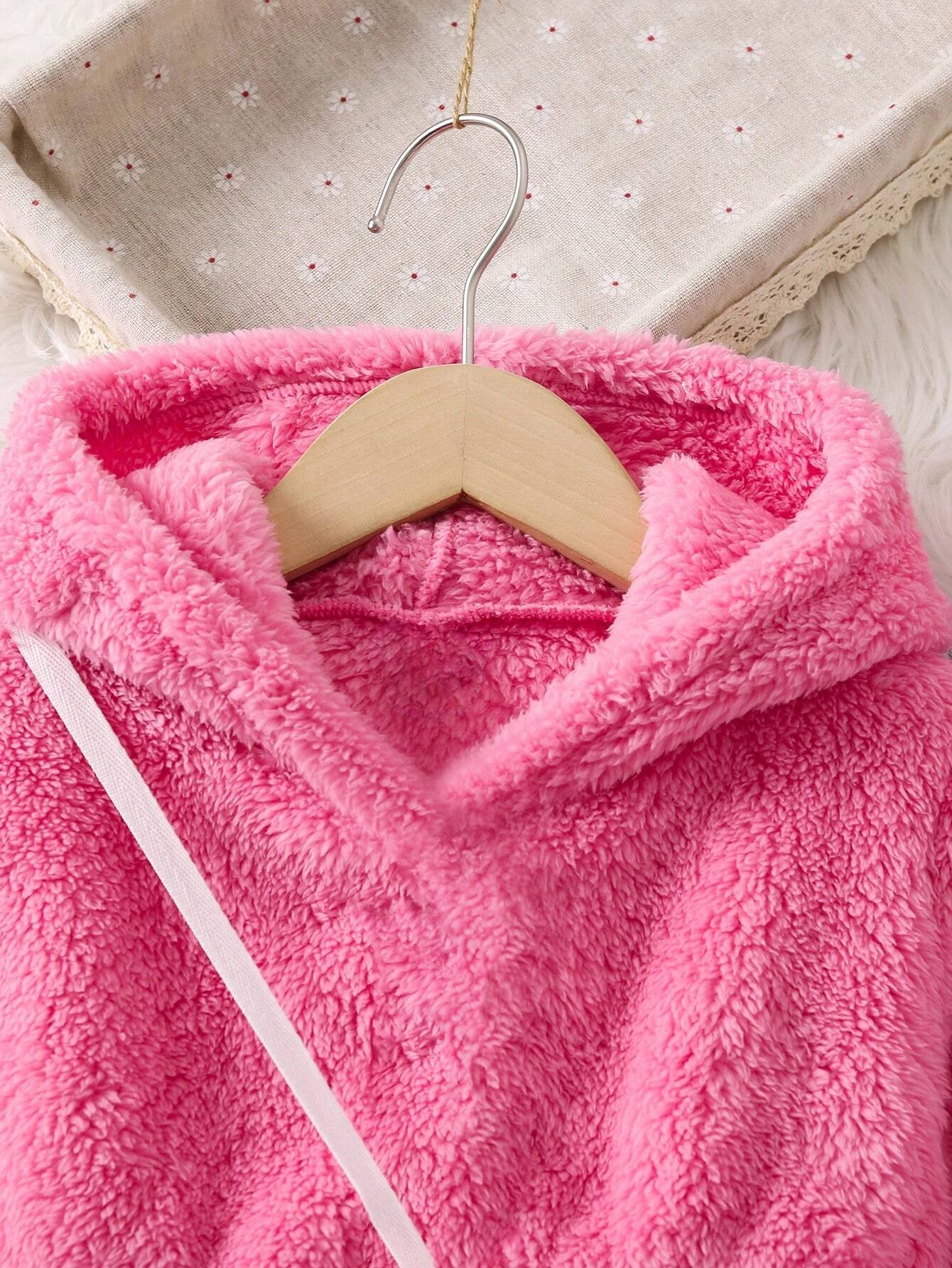 Adorable Pink Plush Toddler Coat with Cute Bunny Purse Wholesale