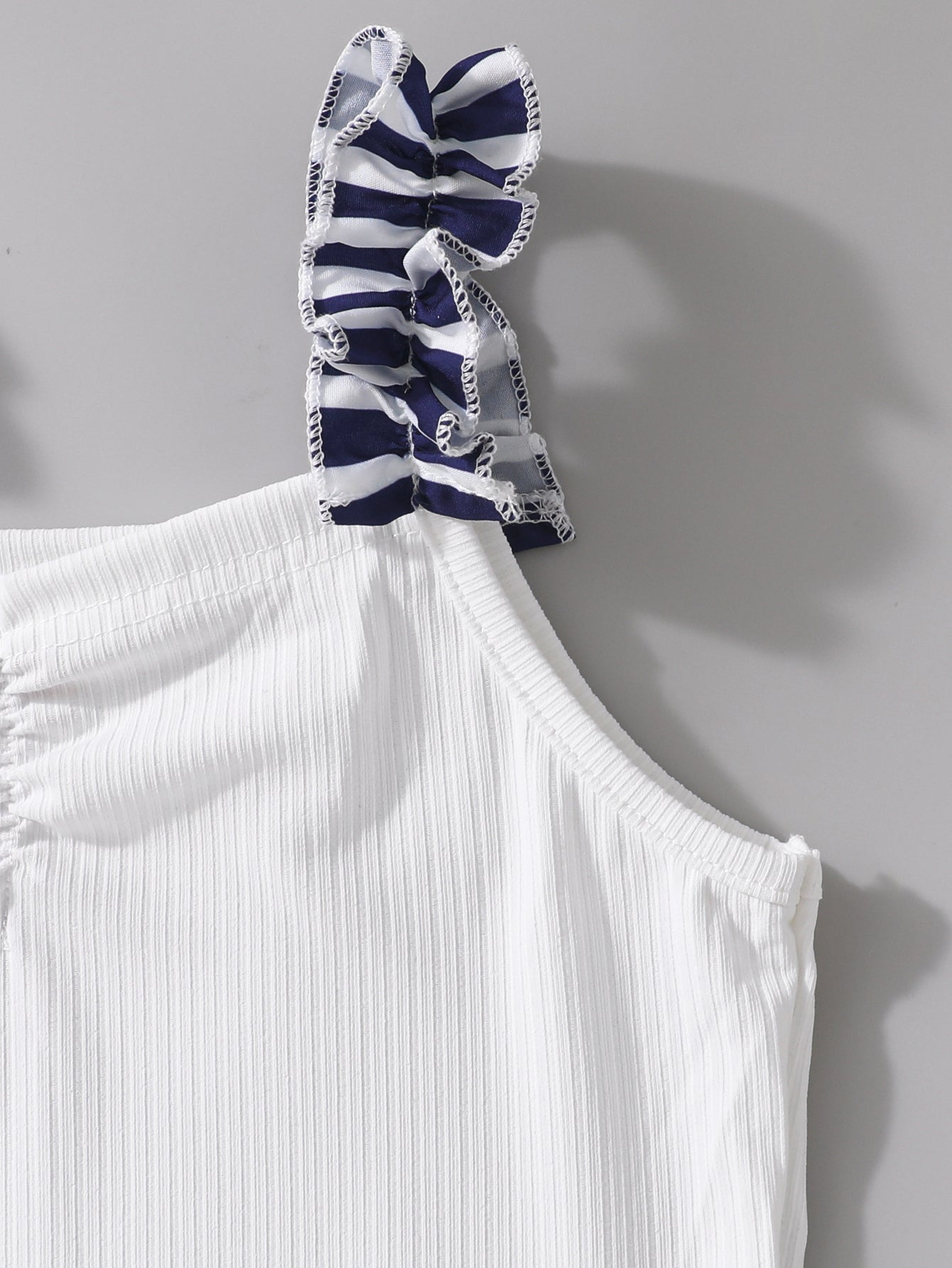 Girls' Nautical Striped Tiered Skirt Set Wholesale