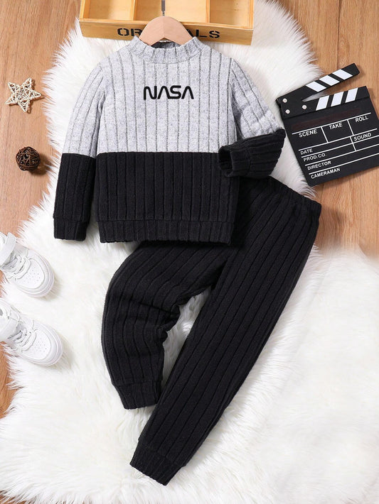 Ribbed Knit Toddler Boy Sweater and Jogger Set  BeiLa Wholesale