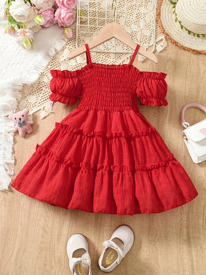 Tiered Puff Sleeve Summer Dress